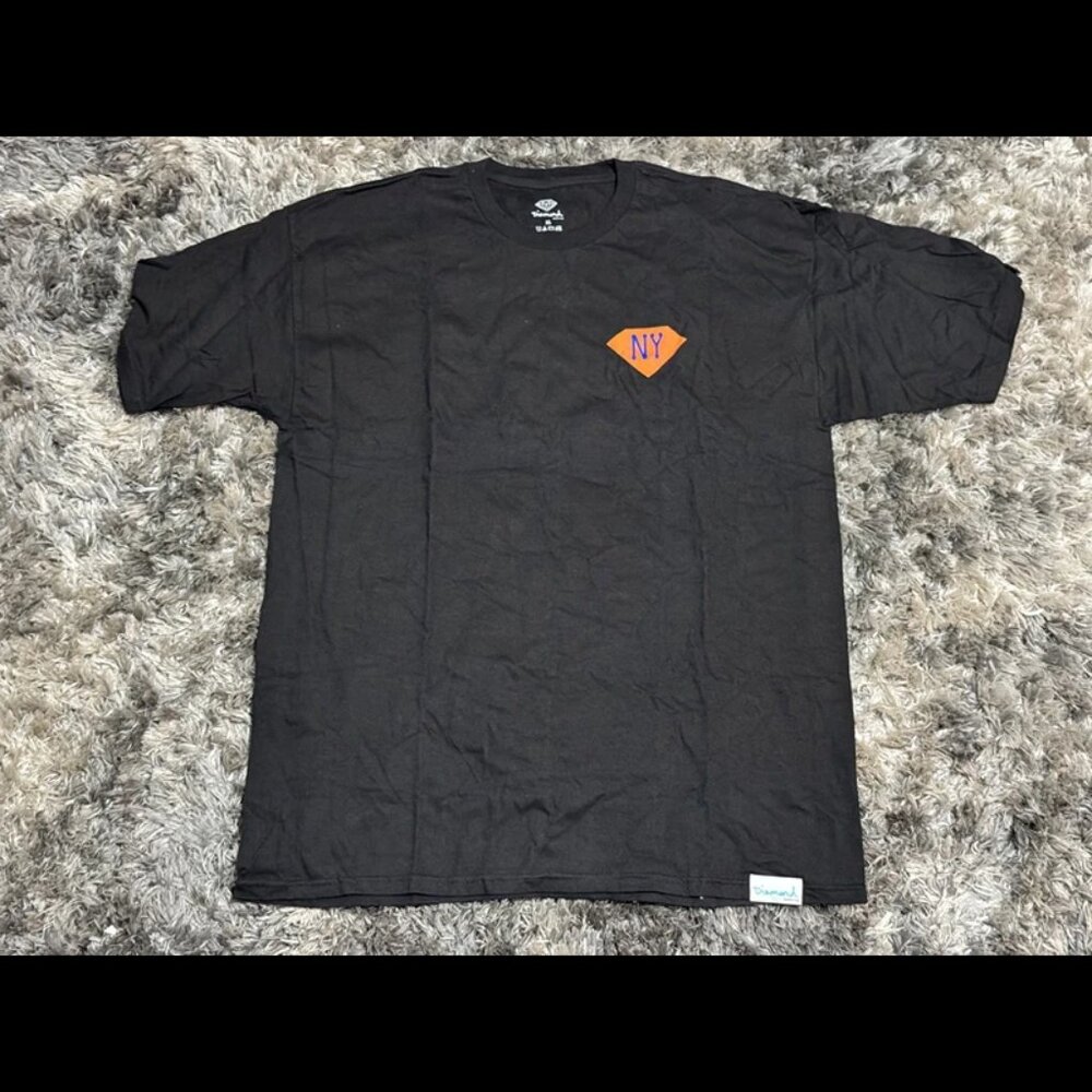 Size XL Diamond Supply Co. Mens Black New York #98 Classic Fit Crew Neck T-Shirt